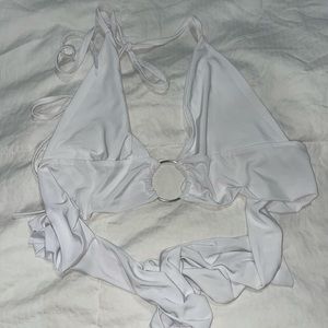 White Tie Around Crop Top